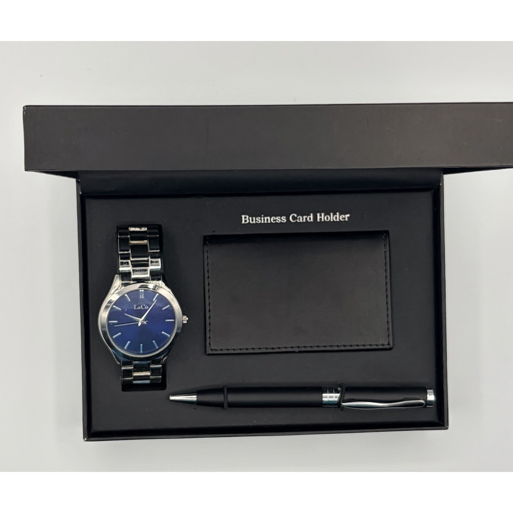 L & Co Timepieces watch, pen, business card holder | New, never worn |
